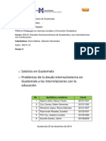 Salarios en Guatemala y Deuda Interna y Externa