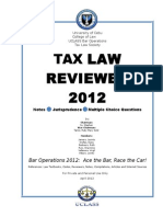 Tax Law Title Page
