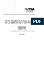 Effect of Realistic Vehicle Seats, Cushion Length, and Lap Belt Geometry On Child ATD Kinematics