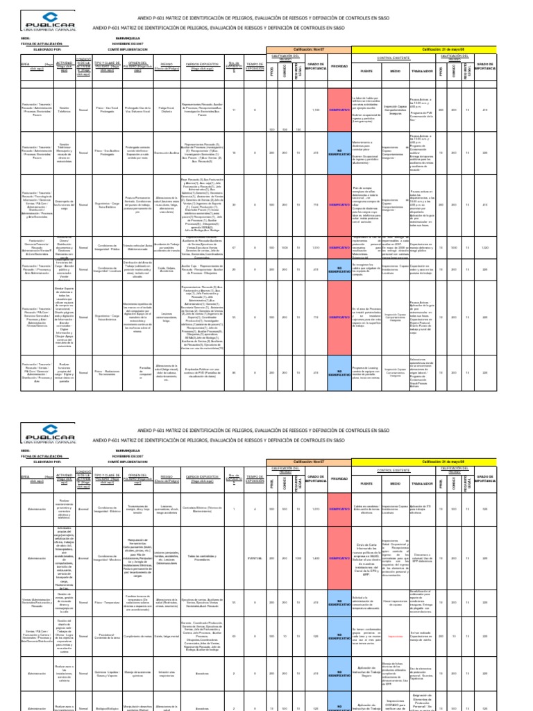 Matriz de Riesgos y Controles S&SO | PDF | Negocios | Tecnología