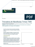 Trituradora de Mandíbulas Triman TMM - Maquinaria Trituración - Triman Group PDF