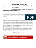 Comunicato  TTIP