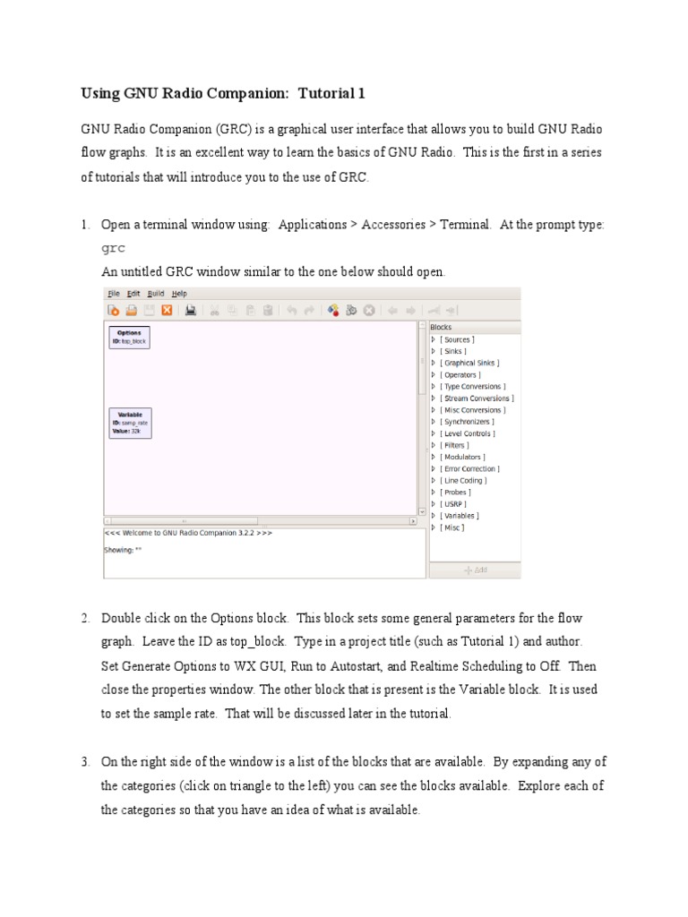 Gnu Radio Tutorial | PDF | Sampling (Signal Processing) | Scope ...