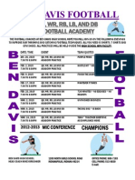 Ben Davis Football: QB, WR, RB, LB, and DB Football Academy