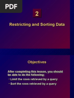 Restricting and Sorting Data