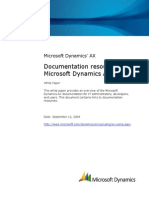 Microsoft Dynamics AX 2009 Documentation Resources