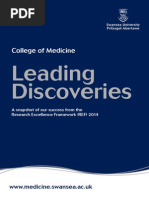 Download College of Medicine results in the Research Excellence Framework REF 2014 by Swansea University College of Medicine SN250478133 doc pdf