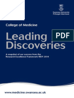 College of Medicine Results in The Research Excellence Framework (REF) 2014