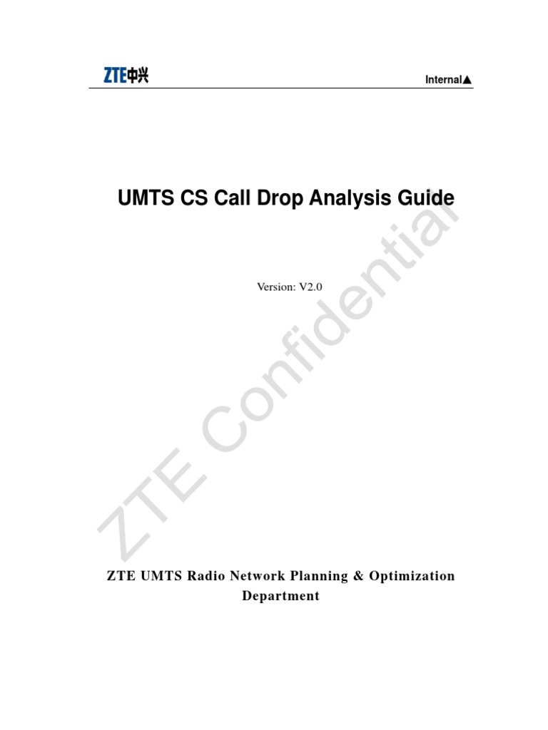 UMTS CS Call Drop Analysis Guide Zte | PDF | Finance & Money Management ...