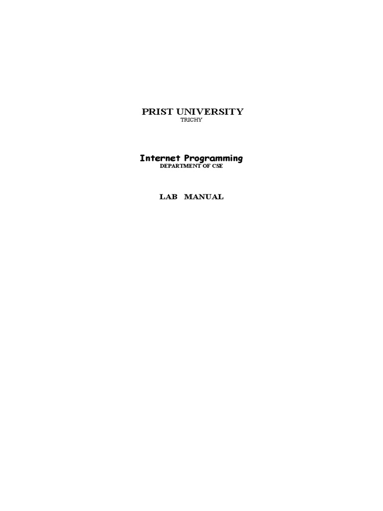 Internet programming lab manual pdf java servlet java
