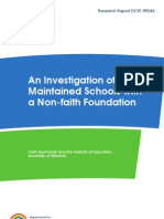 Investigation of Maintained Schools With a Non-faith Foundation