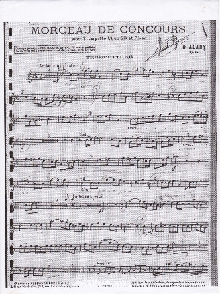 morceau de concours trumpet pdf free download