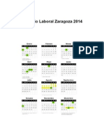 Calendario Laboral Zaragoza 2014 Wor