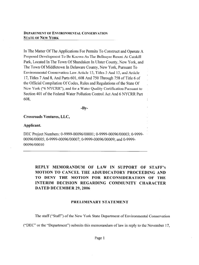 Dec. 8 DEC Reply Memorandum of Law | PDF
