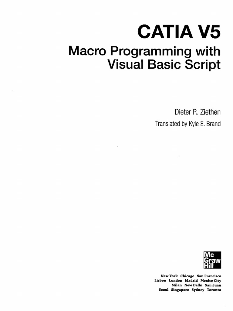 CATIA V5 Macro Programming With Visual Basic Script - Geometry - Software Engineering - 웹