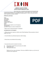Application Form EXIN David Zambrano 2014: Personal Details