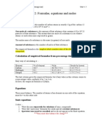 Unit 1.2: Formulae, Equations and Moles: Learning Bit