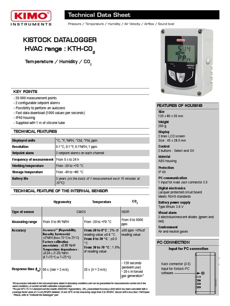 kimokistockkthco2loggerdatasheet (1).pdf Calibration Celsius