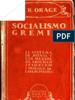 Socialismo Gremial, A.R. Orage