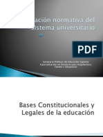 La Regulación Normativa Del Sistema Universitario Argentino