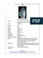 Borang Katalog Mineral Brucite