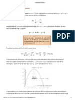 Usando La Fórmula para El Vértice