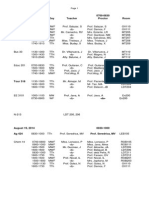 2014 Midterm Examinations Schedule