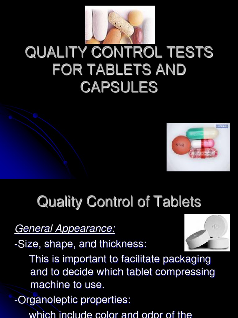 quality control tablet Tablet (Pharmacy) Pharmacology