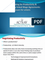 Negotiating for Productivity & Productivity linked Wage Agreements