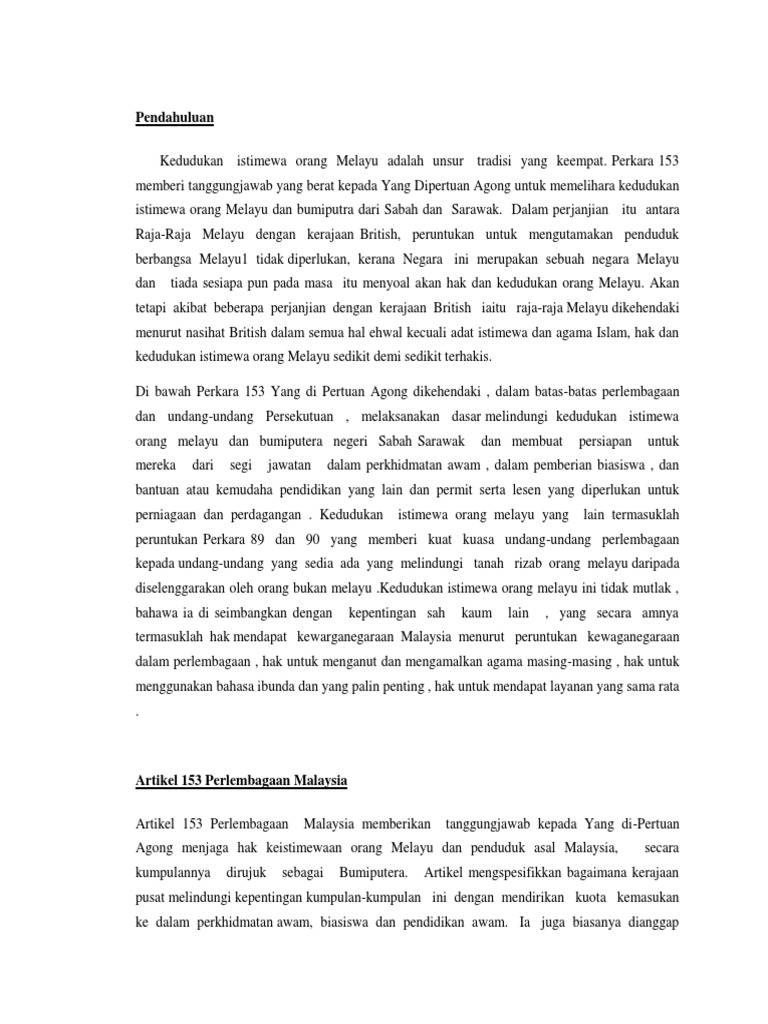 Hak Istimewa Orang Melayu Pdf - ssawilmor
