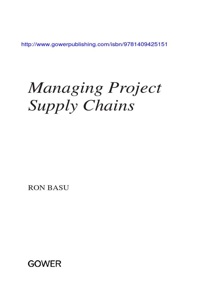 Project Supply Chain Management Insights | PDF | Supply Chain ...