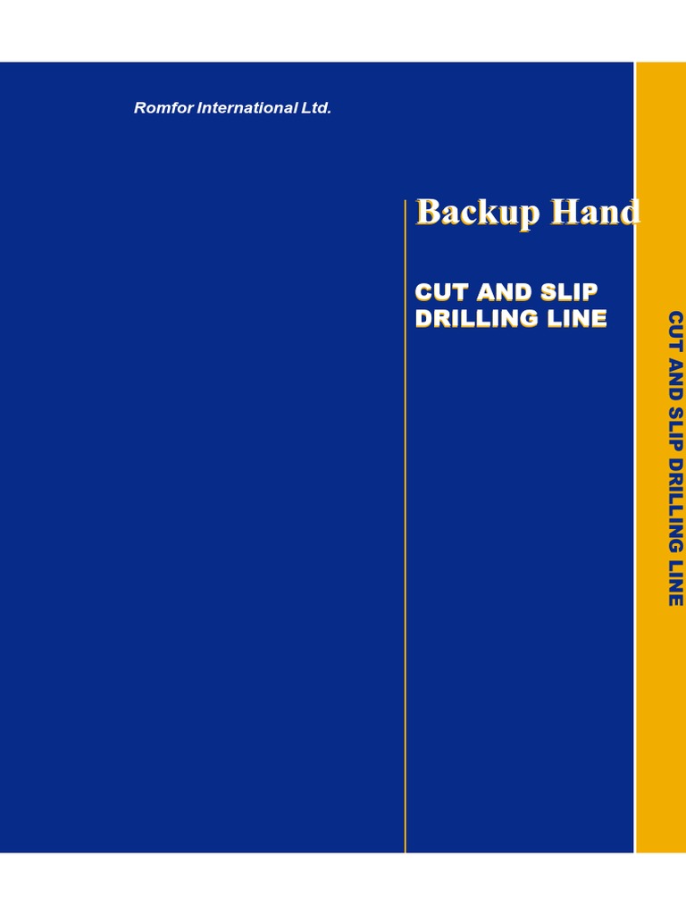 Cut and Slip Drilling Line | PDF | Drilling Rig | Elevator