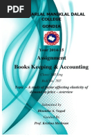 Assignment Books Keeping & Accounting: Natwarlal Maniklal Dalal College Gondia