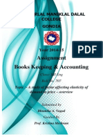Assignment Books Keeping & Accounting: Natwarlal Maniklal Dalal College Gondia