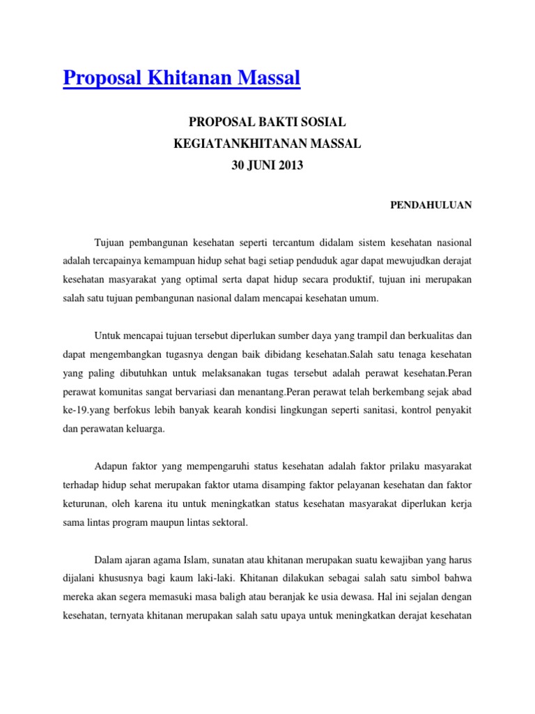 Proposal Khitanan Massal