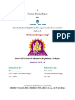 A Practical Training Report On: Submitted in Partial Fulfillment of The Requirement For The Award of The Diploma in