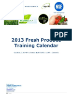 2013 Fresh Produce Training Calendar: GLOBALG.A.P V4 Tesco NURTURE LEAF Genesis
