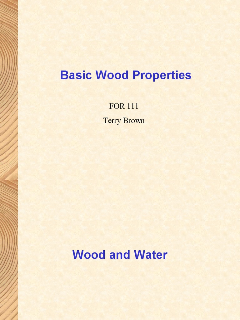 Key Physical Properties of Wood | PDF | Wood | Strength Of Materials