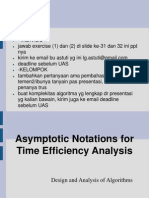 Asymptotic Notations For Time Efficiency Analysis