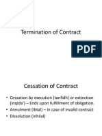 Termination of Contract