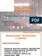 Protecciones Generador Central Térmica Trinitaria