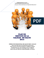 Plan de Gestion de La Calidad 2013