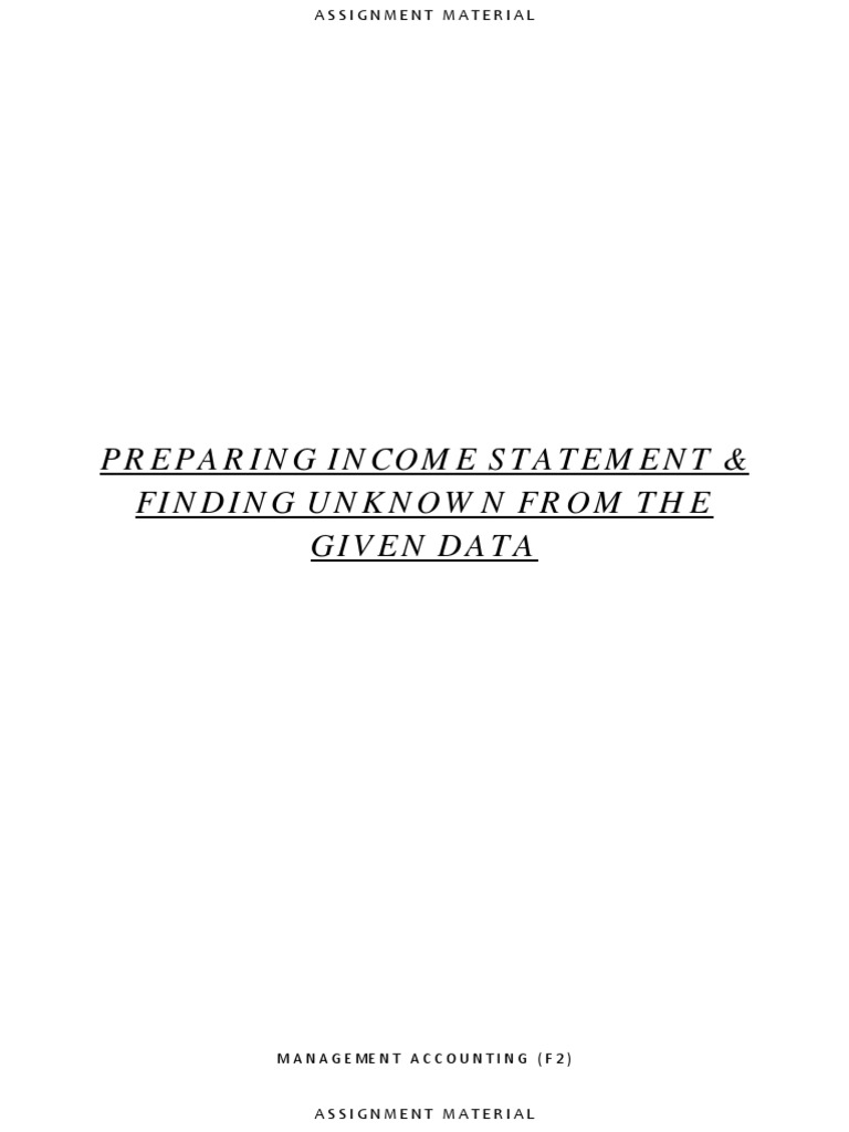 Income Statement | PDF | Net Income | Income Statement
