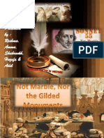 Not Marble Nor the Gilded Monuments - PPT