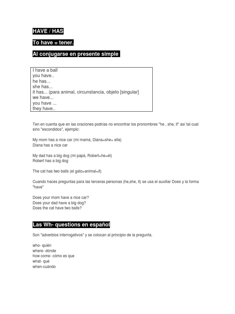 English Verb Conjugation Guide | PDF