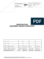 Specifications Equipment Design Conditions