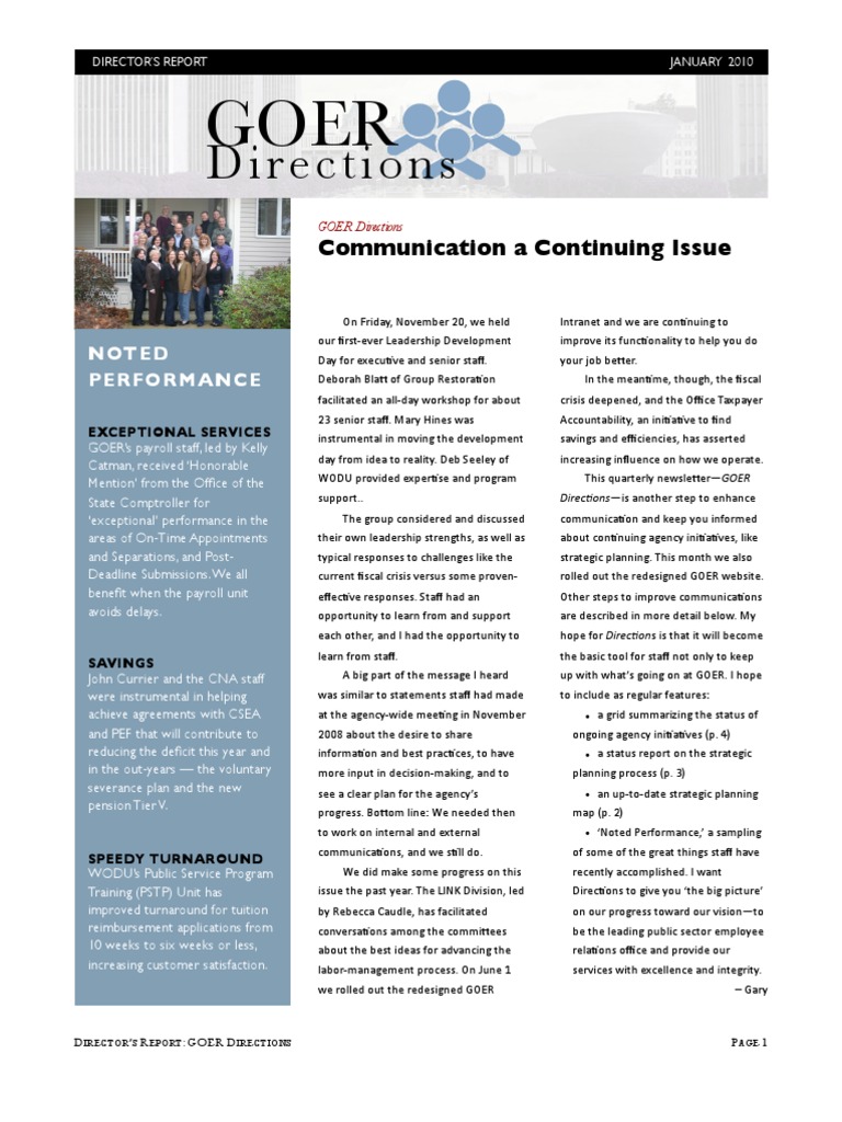 Goer Directions Draft | PDF | Government | Business