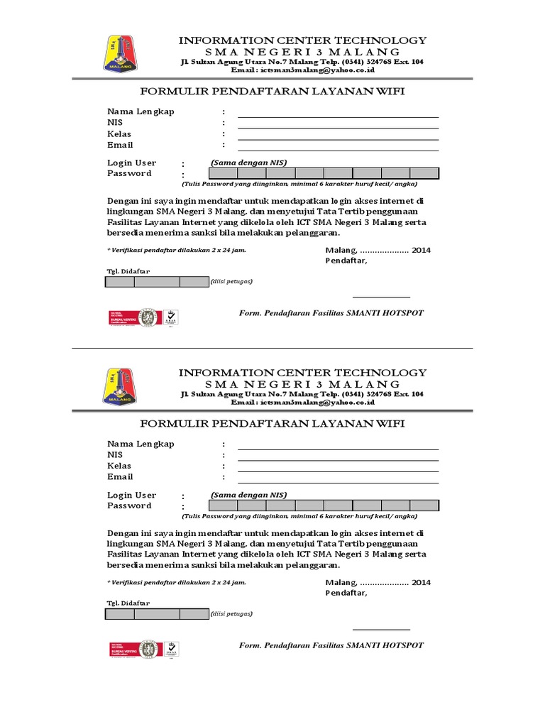 Form Wifi | PDF