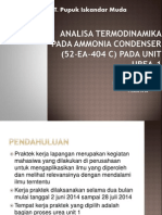 Analisa Termodinamika Pada Ammonia Condenser (52-EA-404 C