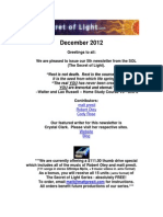 The Secret of Light Newsletter - December 2012